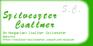 szilveszter csallner business card